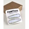 Белая заколка со стразами 5 см ручной работы | FomiToys | Набор 2 шт | Детские и взрослые аксессуары, Вариации товаров: 5