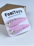 Розовая заколка для волос со стразами 5 см ручной работы FomiToys