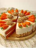 Морковный торт из фетра, 6 кусочков, Вариации товаров: 6, Основной цвет: Оранжевый