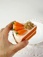 Игрушечная еда Морковный торт из фетра, Вариации товаров: 1, Основной цвет: Оранжевый, изображение 5