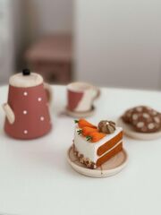 Игрушечная еда Морковный торт из фетра, Вариации товаров: 1, Основной цвет: Оранжевый, изображение 3