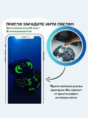 Мягкая игрушка Дракон. Черный светящийся в темноте. Символ года 2024, Основной цвет: Черный светящийся , изображение 2