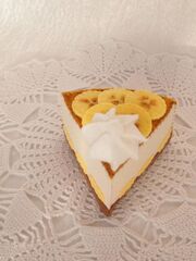 Торт из фетра игрушечный с бананом и карамелью, изображение 3