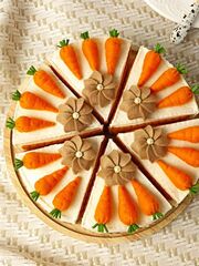 Морковный торт из фетра, 6 кусочков, Вариации товаров: 6, Основной цвет: Оранжевый, изображение 6