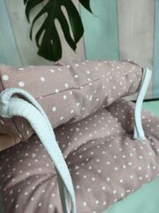 Подушка для стула 40*40 с завязками Пыльная роза, изображение 2