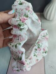 Косынка бандана на резинке женская муслин Шебби, изображение 4