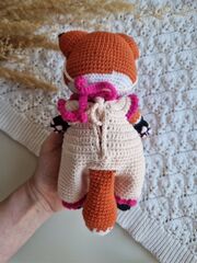 Мягкая игрушка лисенок вязаный / игрушка ручной работы, изображение 6