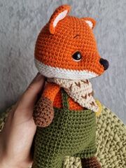 Мягкая игрушка лисенок вязаный / игрушка ручной работы, Вариации товаров: 2, Основной цвет: Оранжевый, изображение 2