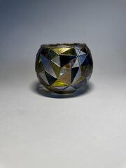 Подсвечник с ручной витражной росписью. 9 см., изображение 6