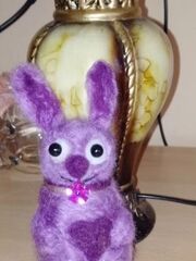Валяная игрушка сувенир Зайчик, изображение 2