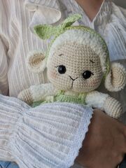 мягкая игрушка овечка ручной работы / мягкая игрушка вязаная, изображение 5