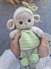мягкая игрушка овечка ручной работы / мягкая игрушка вязаная, изображение 3
