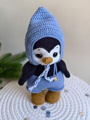 Мягкая игрушка ручной работы пингвин вязаный, изображение 6