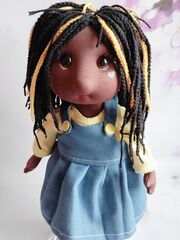 Текстильная кукла "Шоколадка", изображение 3