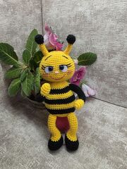 Пчела, вязаная игрушка сувенир, изображение 5