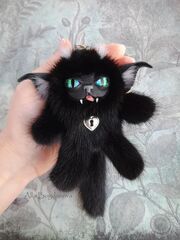 Интерьерная игрушка "Чёрный кот Злючка", изображение 2