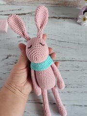 Мягкая игрушка вязаный Зайка, изображение 3