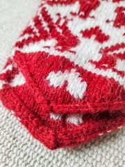 Вязаные варежки "Влюбленные птички", изображение 5