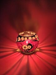 Подсвечник с ручной витражной росписью, изображение 2