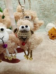 Овечка вязаная, брелок, подвес на сумку., изображение 5