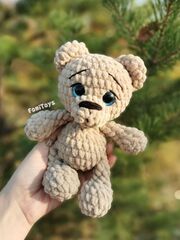 Мастер-класс Мишка крючком 20 см, PDF описание вязания, мини-игрушка амигуруми, Вариации товаров: 9, изображение 2