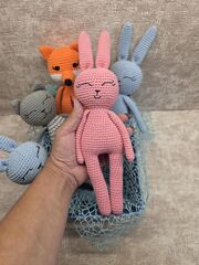 Зайка игрушка из хлопка для малышей, изображение 3