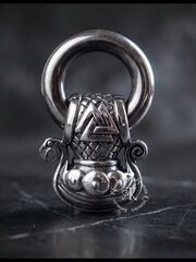 Кулон подвеска "Драккар" с кольцом , мельхиор, изображение 3