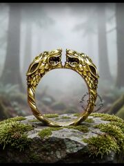 Мужское кольцо Кельтские волки, латунь, изображение 2
