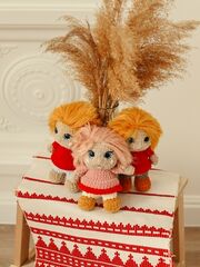 Вязаная игрушка Домовенок, вязаная игрушка Домовушка, игрушка домовой, изображение 2