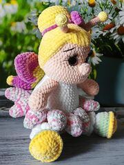 Интерьерная игрушка "Фея-бабочка", 34 см., мягкая, плюшевая., изображение 2