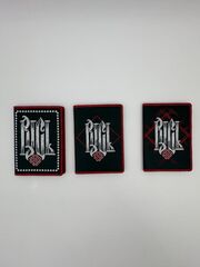 Обложка на паспорт «Русь» с вышивкой, экокожа, черная, изображение 4