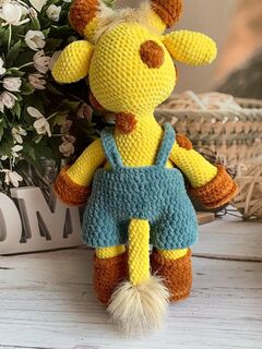 Мягкая игрушка жираф в комбинезоне, изображение 5