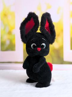 Игрушка мягкая вязанная кролик Максик, изображение 6
