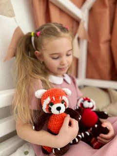 Мастер-класс "Красная панда" вязание крючком автор Chirka_toys, изображение 5
