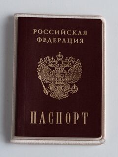 Кожаная обложка на паспорт женская / мужская (экокожа) с машинной вышивкой FomiToys. Кошечка золотистая. Ручная работа, Вариации товаров: 4, изображение 5