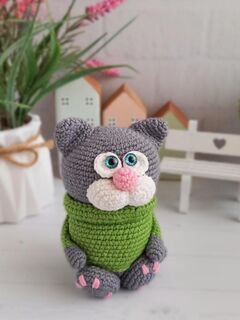 Мастер-класс по вязанию крючком "Котики-брелочки", изображение 3