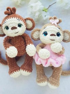 Мастер-класс "Обезьянки" вязание крючком автор Chirka_toys, изображение 4