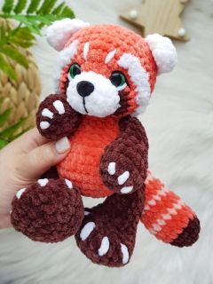 Мастер-класс "Красная панда" вязание крючком автор Chirka_toys