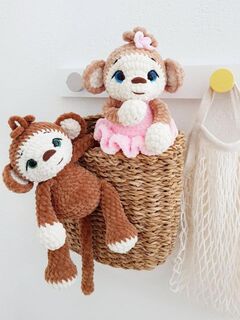 Мастер-класс "Обезьянки" вязание крючком автор Chirka_toys