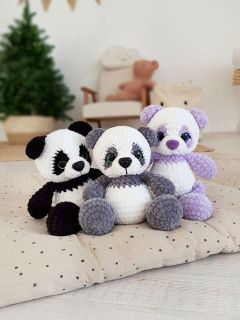Мастер-класс "Пандочка" вязание крючком автор Chirka_toys