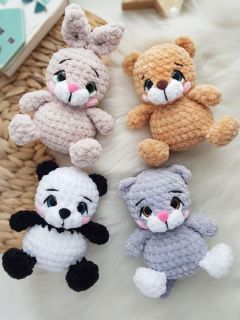 Мастер-класс «Мишка, Зайчик, Котик» из серии МК Крошки-Горошки, вязание крючком автор Chirka_toys