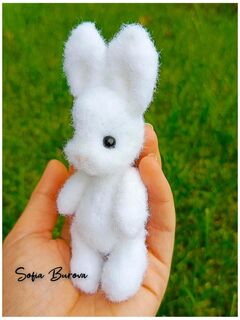 Мастер-класс МИНИ-ЗАЙКА спицами | PDF описание | Вязаная игрушка спицами