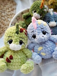 Мастер-класс «Мини Дино» из серии МК Крошки-Горошки, вязание крючком автор Chirka_toys, изображение 2