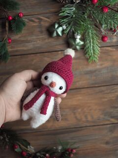 Мастер-класс снеговик Фрости амигуруми схема вязания