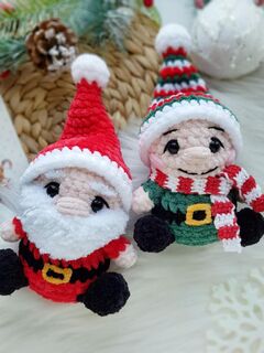 Набор из 4 МК "Новогодний-1" серия Крошки-Горошки, вязание крючком автор Chirka_toys, изображение 5