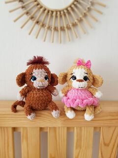 Мастер-класс «Мини Обезьянка» из серии МК Крошки-Горошки, вязание крючком автор Chirka_toys