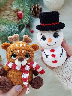 Мастер-класс «Снеговичок» из серии МК Крошки-Горошки, вязание крючком автор Chirka_toys, изображение 4