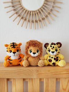 Мастер-класс «Мини Лев, Тигр, Леопард» из серии МК Крошки-Горошки, вязание крючком автор Chirka_toys