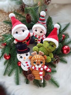 Набор из 4 МК "Новогодний-1" серия Крошки-Горошки, вязание крючком автор Chirka_toys