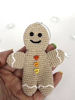 Мастер-класс Пряничный человек крючком, изображение 5